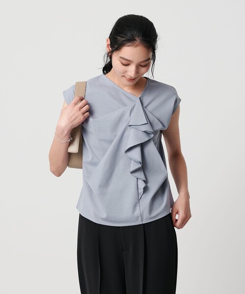 ビューティ&ユース beauty&youth お袖フリル　ドット　ブラウス/チュニック【F】c9F BEAUTY\u0026YOUTH UNITED ARROWS｜ビューティーアンドユースユナイテッド