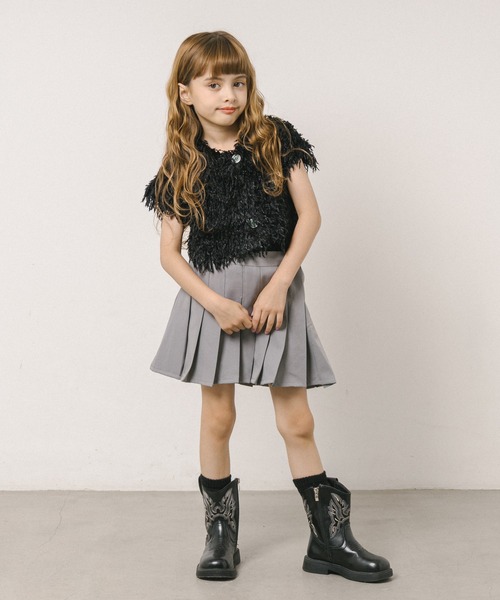 URBAN CHERRY(アーバンチェリー)の「エンジェルフェザークロップドカーディガン(Tシャツ/カットソー・キッズ・アイボリー/ブラック/ブルー・110cm/120cm/130cm/140cm/150cm)」の20枚目の写真