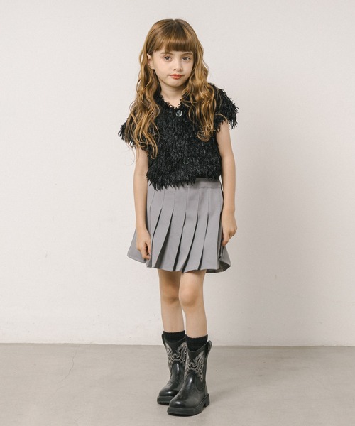 URBAN CHERRY(アーバンチェリー)の「エンジェルフェザークロップドカーディガン(Tシャツ/カットソー・キッズ・アイボリー/ブラック/ブルー・110cm/120cm/130cm/140cm/150cm)」の21枚目の写真