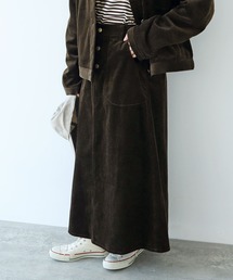 PAR ICI | 6Wコーデュロイ パッチポケットロングスカート(スカート)