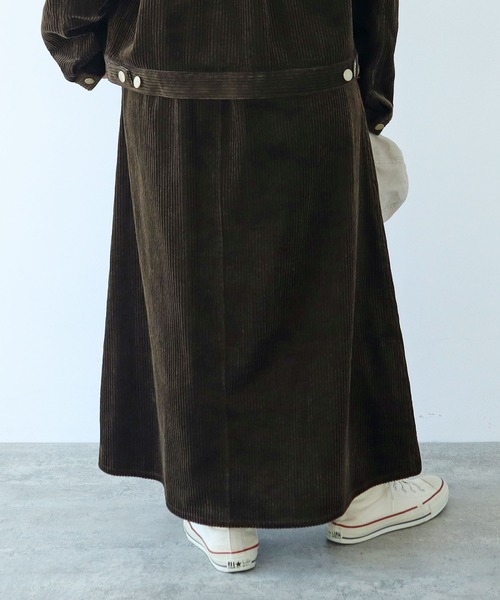 PAR ICI(パーリッシィ)の「6Wコーデュロイ パッチポケットロングスカート(スカート・レディース・カーキ/ピンク/マスタード・FREE)」の12枚目の写真