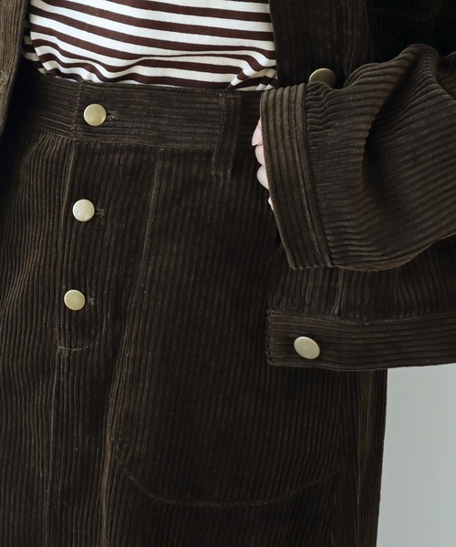 PAR ICI(パーリッシィ)の「6Wコーデュロイ パッチポケットロングスカート(スカート・レディース・カーキ/ピンク/マスタード・FREE)」の14枚目の写真