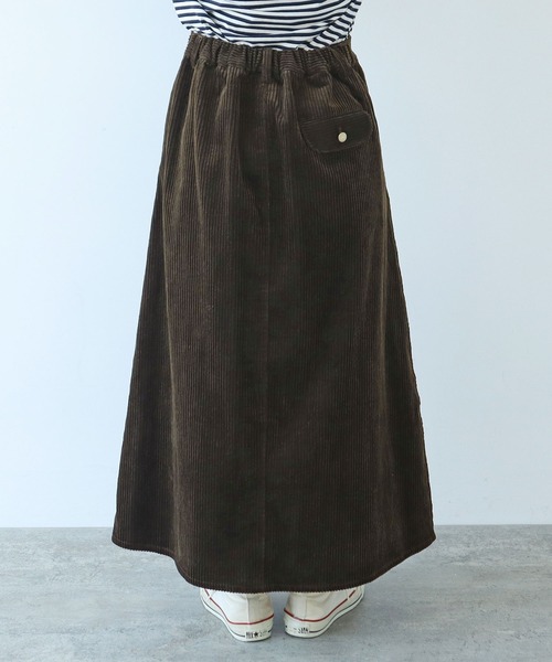 PAR ICI(パーリッシィ)の「6Wコーデュロイ パッチポケットロングスカート(スカート・レディース・カーキ/ピンク/マスタード・FREE)」の21枚目の写真