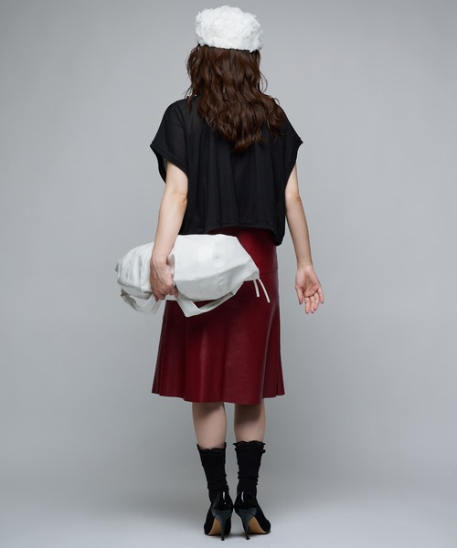Narcissus（ナルシス）の「【セット】レイヤードトップス/ノースリーブ/Tシャツ《動画あり》（Tシャツ/カットソー・レディース・ホワイト/ブラック・FREE）」の6枚目の写真