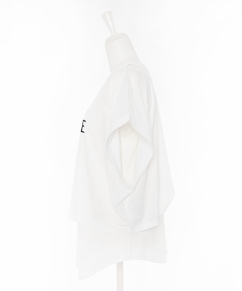 Narcissus（ナルシス）の「【セット】レイヤードトップス/ノースリーブ/Tシャツ《動画あり》（Tシャツ/カットソー・レディース・ホワイト/ブラック・FREE）」の14枚目の写真