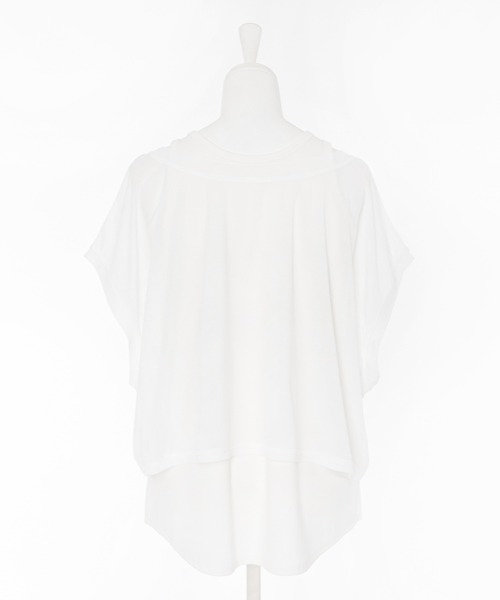 Narcissus（ナルシス）の「【セット】レイヤードトップス/ノースリーブ/Tシャツ《動画あり》（Tシャツ/カットソー・レディース・ホワイト/ブラック・FREE）」の15枚目の写真