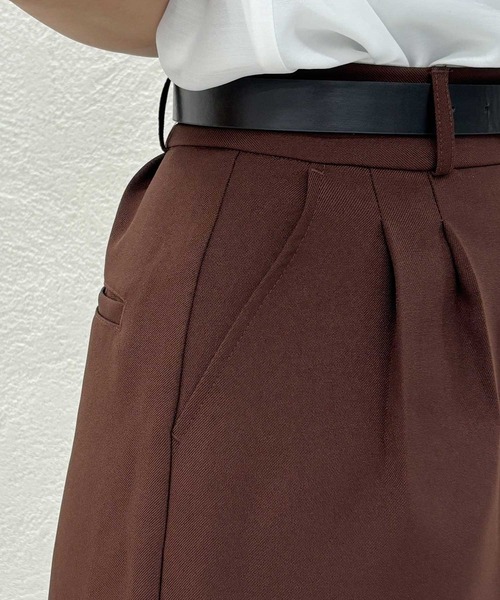31 Sons de mode(トランテアン ソン ドゥ モード)の「ベルト付ショートパンツ(その他パンツ・レディース・ベージュ/ブラウン・S/M)」の17枚目の写真