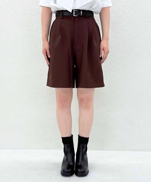 31 Sons de mode(トランテアン ソン ドゥ モード)の「ベルト付ショートパンツ(その他パンツ・レディース・ベージュ/ブラウン・S/M)」の19枚目の写真