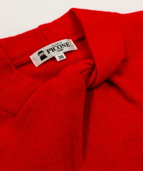 STUDIO PICONE（スタジオピッコーネ）の「ウール100％ツイストネックニット（ニット/セーター・レディース・ブラック/レッド/ベージュ・L/M）」の16枚目の写真