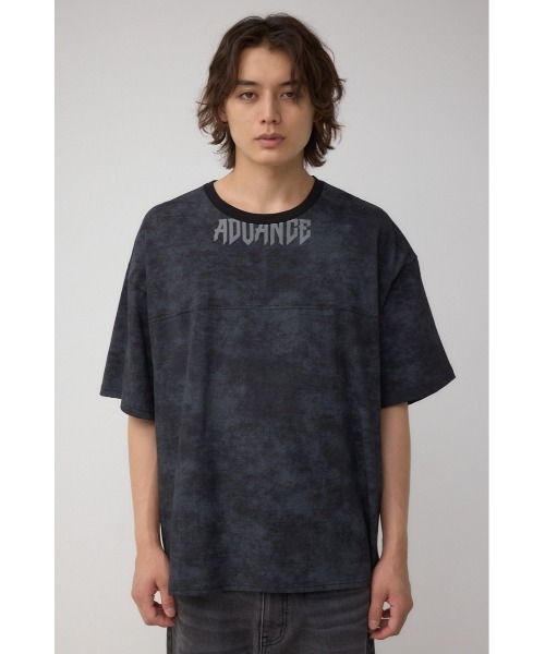 AZUL by moussy(アズールバイマウジー)の「ムラ柄ロゴプリントTシャツ(Tシャツ/カットソー・メンズ・ブラック/ブラウン・LARGE/MEDIUM)」の6枚目の写真