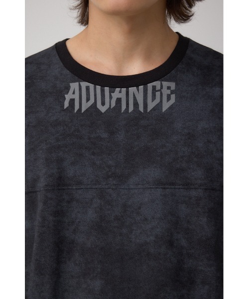 AZUL by moussy(アズールバイマウジー)の「ムラ柄ロゴプリントTシャツ(Tシャツ/カットソー・メンズ・ブラック/ブラウン・LARGE/MEDIUM)」の9枚目の写真