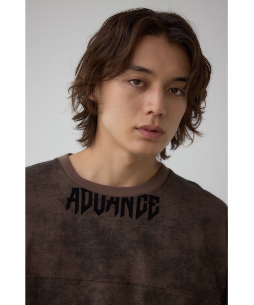 AZUL by moussy(アズールバイマウジー)の「ムラ柄ロゴプリントTシャツ(Tシャツ/カットソー・メンズ・ブラック/ブラウン・LARGE/MEDIUM)」の13枚目の写真
