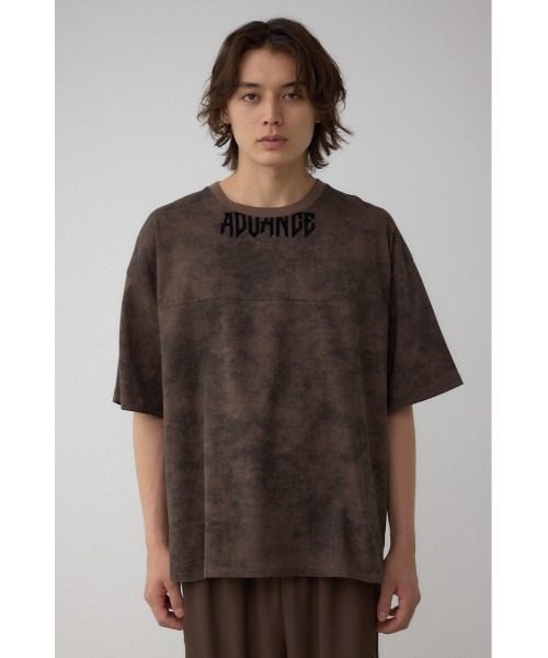 AZUL by moussy(アズールバイマウジー)の「ムラ柄ロゴプリントTシャツ(Tシャツ/カットソー・メンズ・ブラック/ブラウン・LARGE/MEDIUM)」の17枚目の写真