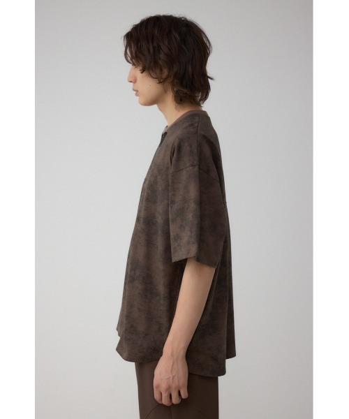 AZUL by moussy(アズールバイマウジー)の「ムラ柄ロゴプリントTシャツ(Tシャツ/カットソー・メンズ・ブラック/ブラウン・LARGE/MEDIUM)」の18枚目の写真