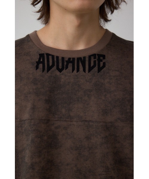 AZUL by moussy(アズールバイマウジー)の「ムラ柄ロゴプリントTシャツ(Tシャツ/カットソー・メンズ・ブラック/ブラウン・LARGE/MEDIUM)」の20枚目の写真