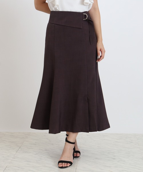 TRUDEA（トルディア）の「ウエストラペルスカート（スカート・レディース・ブルー/ベージュ/ネイビー/ブラウン・MEDIUM/LARGE）」の2枚目の写真