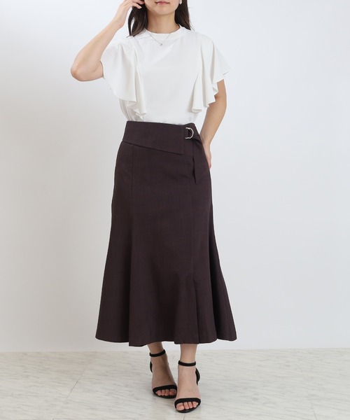 TRUDEA（トルディア）の「ウエストラペルスカート（スカート・レディース・ブルー/ベージュ/ネイビー/ブラウン・MEDIUM/LARGE）」の21枚目の写真