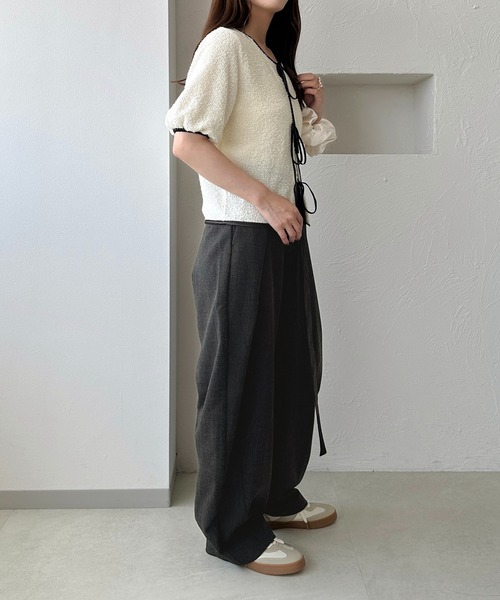 apres jour clair(アプレジュールクレア)の「【apres jour clair】カットシャギーリボンカーディガン(Tシャツ/カットソー・レディース・ベージュ/アイボリー・フリー/X-LARGE)」の9枚目の写真