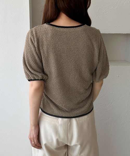 apres jour clair(アプレジュールクレア)の「【apres jour clair】カットシャギーリボンカーディガン(Tシャツ/カットソー・レディース・ベージュ/アイボリー・フリー/X-LARGE)」の14枚目の写真