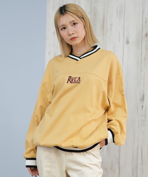 RVCA(ルーカ)の「RVCA/ルーカ スウェット Vネックトレーナー BF044-005(スウェット・レディース・ホワイト/タン/ブラック・M)」の16枚目の写真