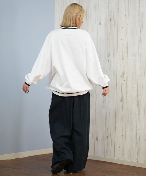 RVCA(ルーカ)の「RVCA/ルーカ スウェット Vネックトレーナー BF044-005(スウェット・レディース・ホワイト/タン/ブラック・M)」の9枚目の写真