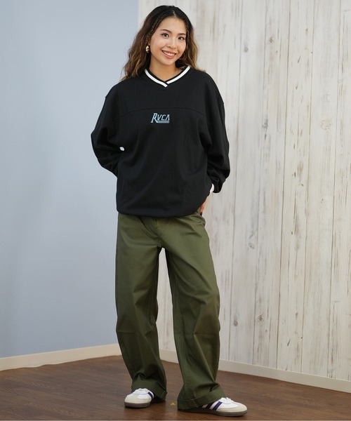セール】RVCA/ルーカ スウェット Vネックトレーナー BF044-005