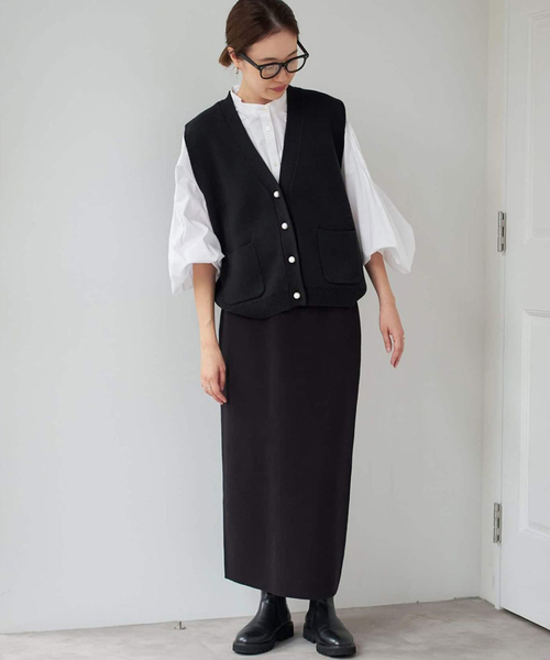 SLOBE IENA（スローブイエナ）の「ピンタックバルーンスリーブブラウス（シャツ/ブラウス・レディース・ホワイト/チャコールグレー/ブルー・FREE）」の18枚目の写真