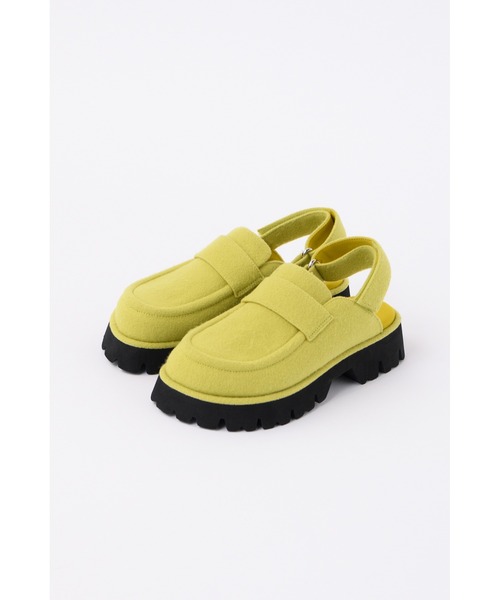 ENFOLD(エンフォルド)の「Winter クロッグサンダル(サンダル・レディース・チャコールグレー/ライトグリーン・36/38/37)」の1枚目の写真