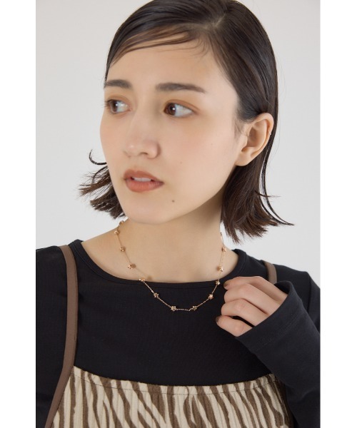 RODEO CROWNS WIDE BOWL(ロデオクラウンズワイドボウル)の「スターチェーンネックレス(ネックレス・レディース・ゴールド/シルバー・FREE)」の6枚目の写真