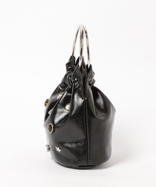 LOWRYS FARM（ローリーズファーム）の「ビジューミニＢＡＧ　601534（ハンドバッグ・レディース・ブラック/オフホワイト・FREE）」の3枚目の写真