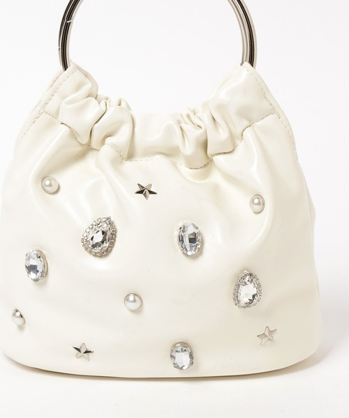 LOWRYS FARM（ローリーズファーム）の「ビジューミニＢＡＧ　601534（ハンドバッグ・レディース・ブラック/オフホワイト・FREE）」の13枚目の写真