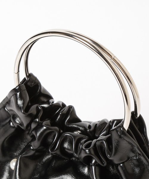 LOWRYS FARM（ローリーズファーム）の「ビジューミニＢＡＧ　601534（ハンドバッグ・レディース・ブラック/オフホワイト・FREE）」の6枚目の写真