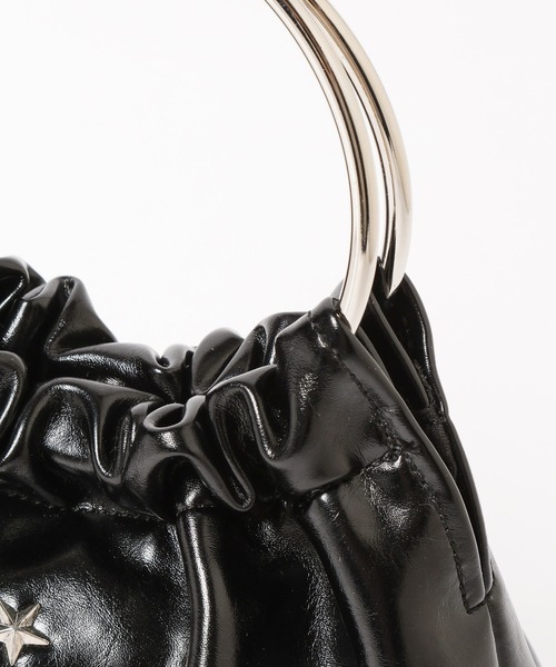 LOWRYS FARM（ローリーズファーム）の「ビジューミニＢＡＧ　601534（ハンドバッグ・レディース・ブラック/オフホワイト・FREE）」の7枚目の写真