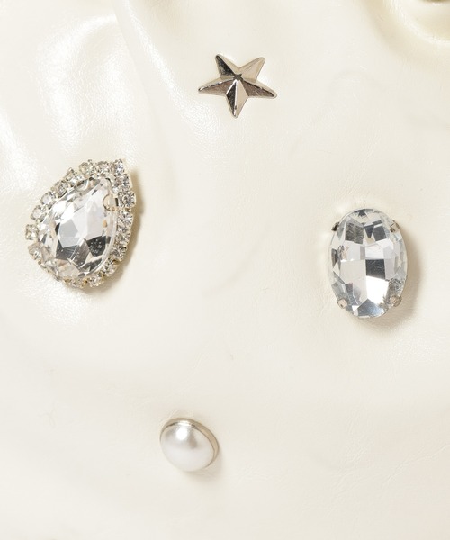 LOWRYS FARM（ローリーズファーム）の「ビジューミニＢＡＧ　601534（ハンドバッグ・レディース・ブラック/オフホワイト・FREE）」の16枚目の写真