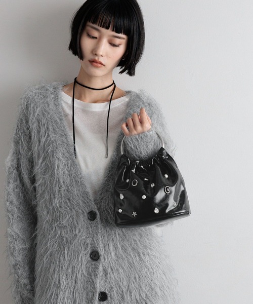 LOWRYS FARM（ローリーズファーム）の「ビジューミニＢＡＧ　601534（ハンドバッグ・レディース・ブラック/オフホワイト・FREE）」の19枚目の写真