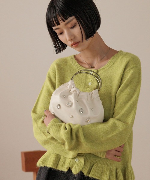 LOWRYS FARM（ローリーズファーム）の「ビジューミニＢＡＧ　601534（ハンドバッグ・レディース・ブラック/オフホワイト・FREE）」の21枚目の写真
