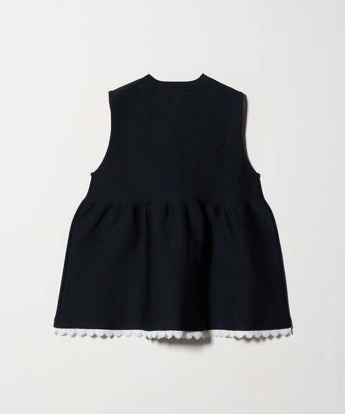 UNITED ARROWS レース ペプラム ニットベスト ‐ウォッシャブル‐ UNITED ARROWS（ユナイテッドアローズ）の「レース ペプラム ニット