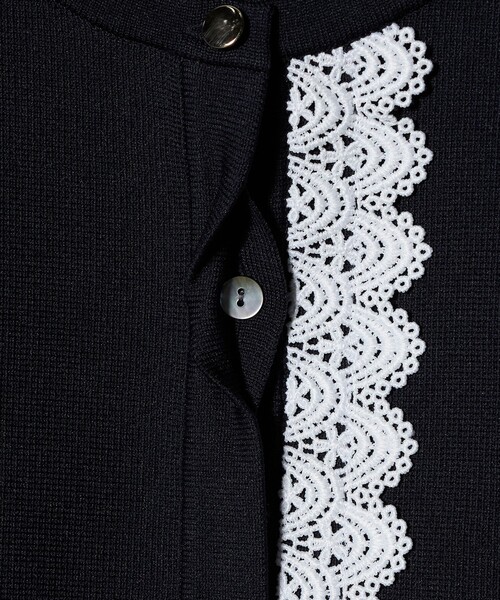 UNITED ARROWS（ユナイテッドアローズ）の「レース ペプラム ニット