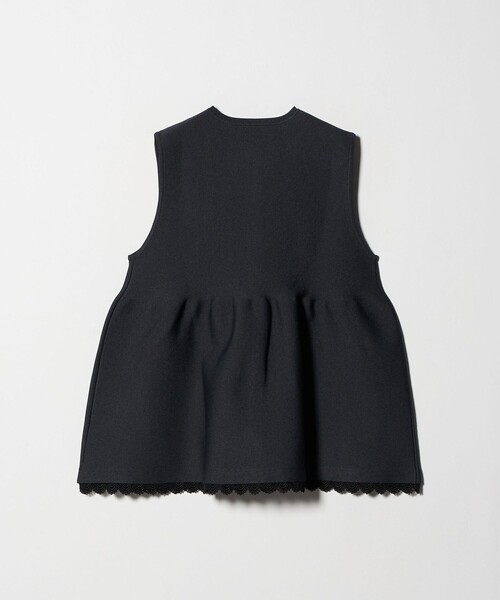 セール】レース ペプラム ニットベスト ‐ウォッシャブル‐（ニット