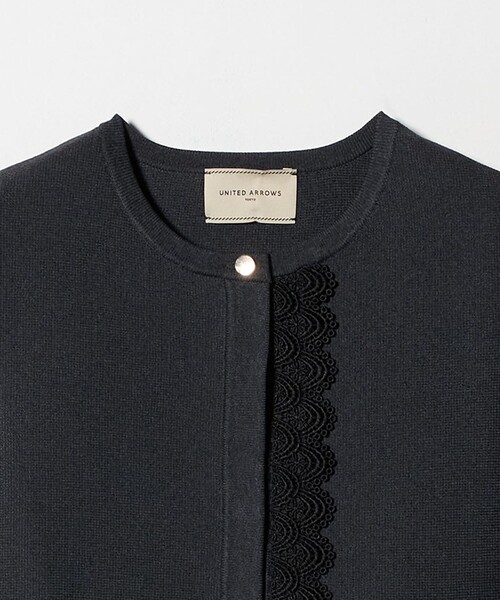UNITED ARROWS（ユナイテッドアローズ）の「レース ペプラム ニット