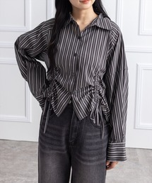 CLEAR BASIC | ダブルドロスト長袖シャツ[オフィスカジュアル 着回し抜群 大人]≪AW新作≫(シャツ/ブラウス)