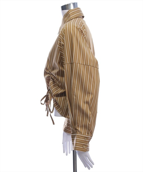 CLEAR BASIC（クリアベーシック）の「ダブルドロスト長袖シャツ[オフィスカジュアル 着回し抜群 大人]≪AW新作≫（シャツ/ブラウス・レディース・グレー/アイボリー/キャメル・F）」の5枚目の写真