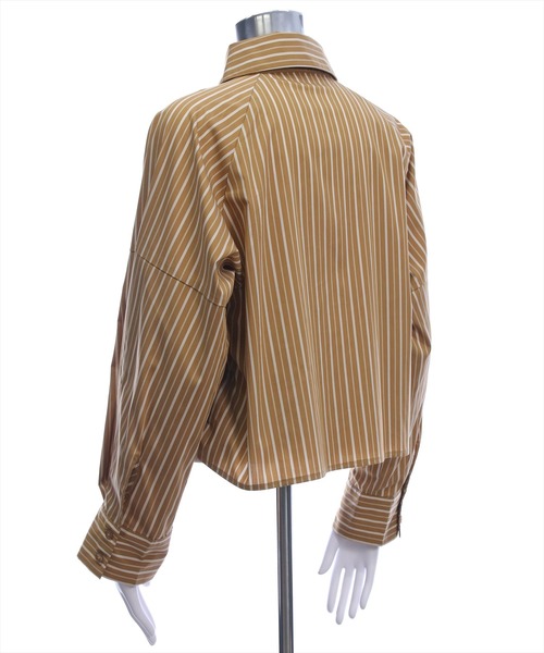 CLEAR BASIC（クリアベーシック）の「ダブルドロスト長袖シャツ[オフィスカジュアル 着回し抜群 大人]≪AW新作≫（シャツ/ブラウス・レディース・グレー/アイボリー/キャメル・F）」の6枚目の写真