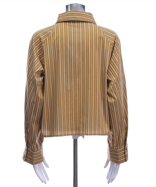 CLEAR BASIC（クリアベーシック）の「ダブルドロスト長袖シャツ[オフィスカジュアル 着回し抜群 大人]≪AW新作≫（シャツ/ブラウス・レディース・グレー/アイボリー/キャメル・F）」の7枚目の写真