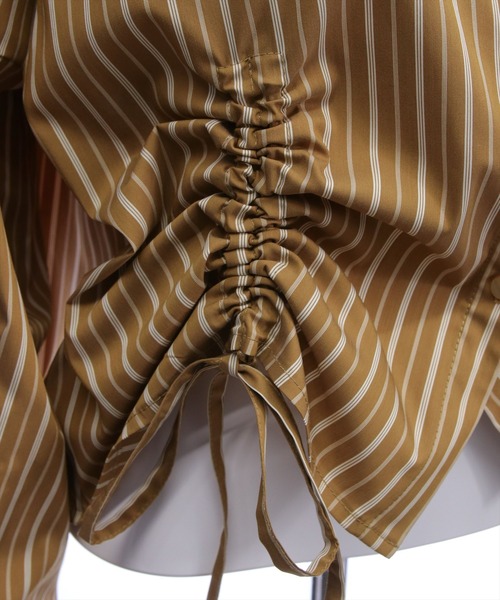 CLEAR BASIC（クリアベーシック）の「ダブルドロスト長袖シャツ[オフィスカジュアル 着回し抜群 大人]≪AW新作≫（シャツ/ブラウス・レディース・グレー/アイボリー/キャメル・F）」の9枚目の写真