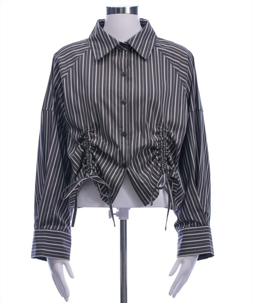 CLEAR BASIC（クリアベーシック）の「ダブルドロスト長袖シャツ[オフィスカジュアル 着回し抜群 大人]≪AW新作≫（シャツ/ブラウス・レディース・グレー/アイボリー/キャメル・F）」の21枚目の写真