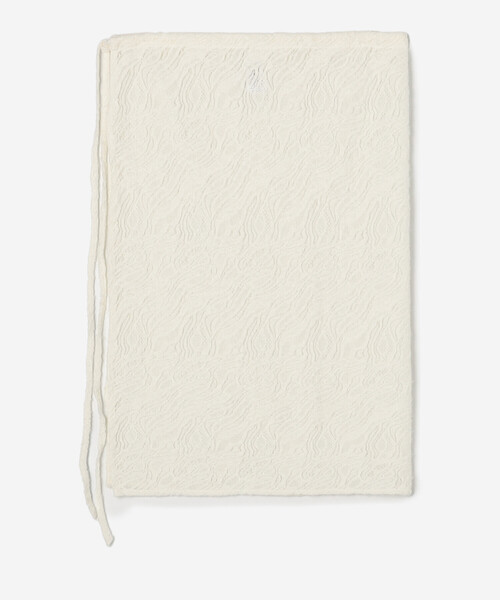 Bshop（ビショップ）の「eunoia | ジャガード ラップスカート WOMEN（スカート・レディース・ホワイト/ブラック・ONE）」の3枚目の写真