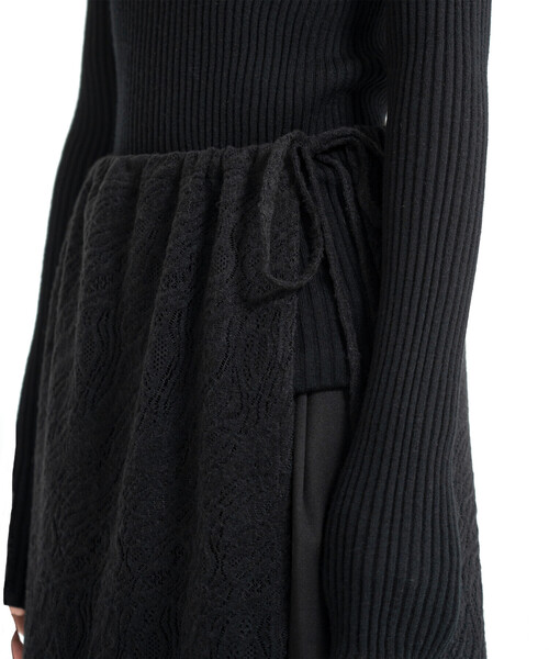 Bshop（ビショップ）の「eunoia | ジャガード ラップスカート WOMEN（スカート・レディース・ホワイト/ブラック・ONE）」の9枚目の写真