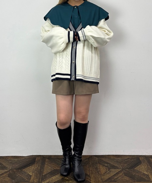 NICOLE CLUB(ニコル クラブ)の「ビッグカラーブラウス(シャツ/ブラウス・レディース・オフホワイト/サックスブルー/グリーン・MEDIUM)」の21枚目の写真