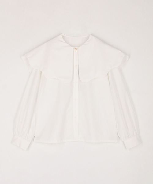 NICOLE CLUB(ニコル クラブ)の「ビッグカラーブラウス(シャツ/ブラウス・レディース・オフホワイト/サックスブルー/グリーン・MEDIUM)」の17枚目の写真